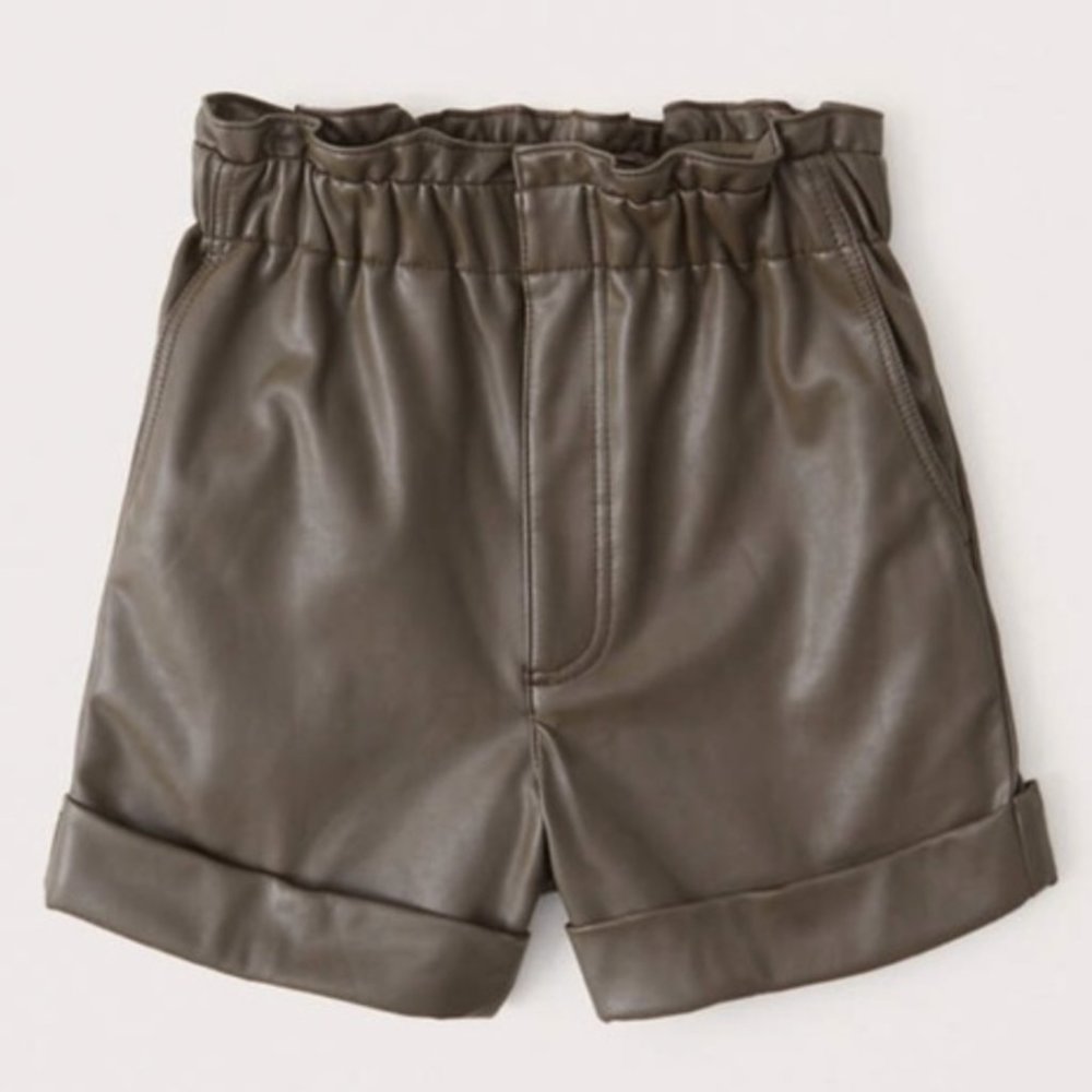 Abercrombie faux leather shorts
